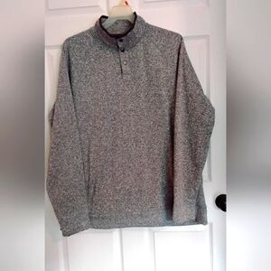 Sonoma Men's Heathered Gray Mock Neck Pull Over Sweater